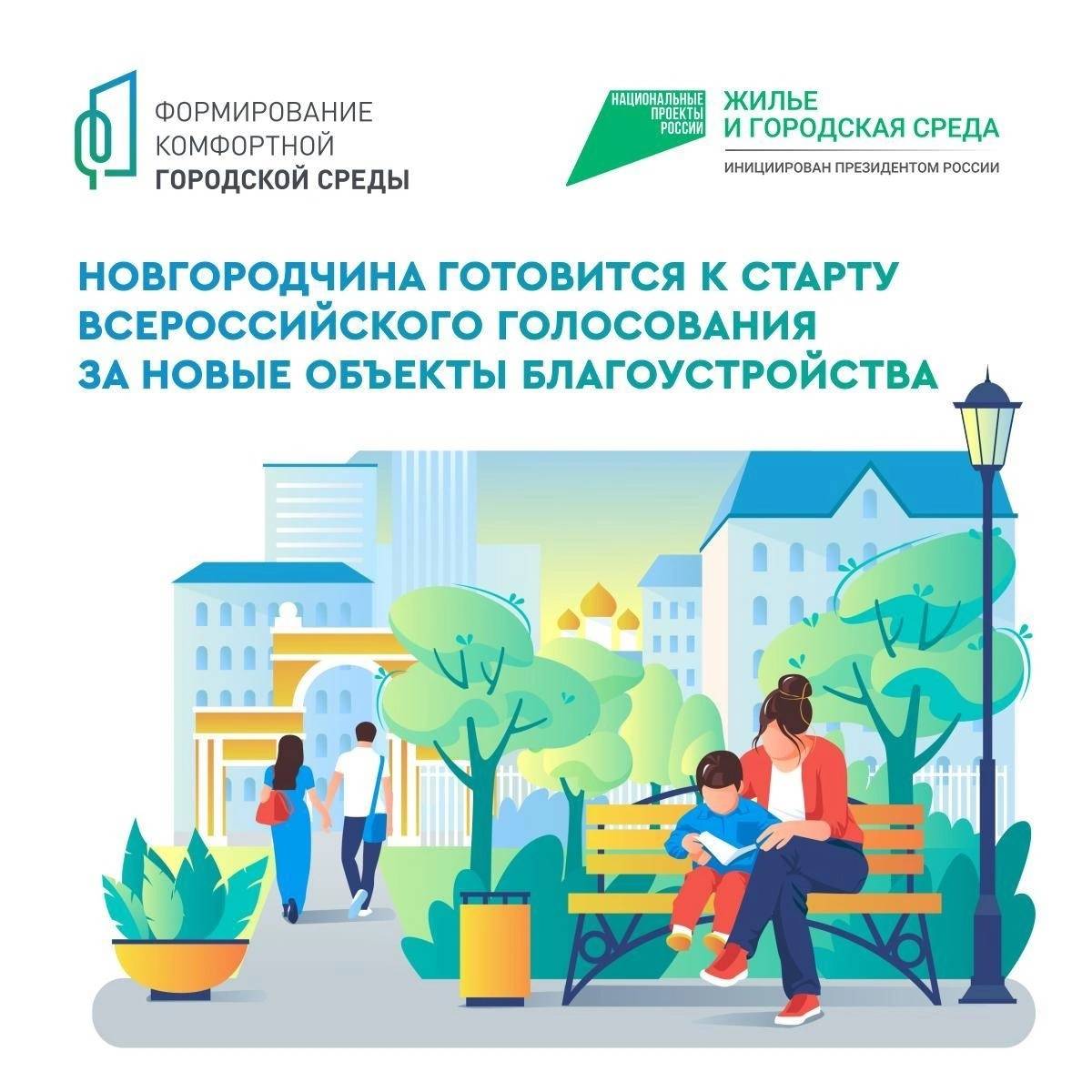 61 общественная территория Новгородской области примет участие в голосовании по ФКГС
