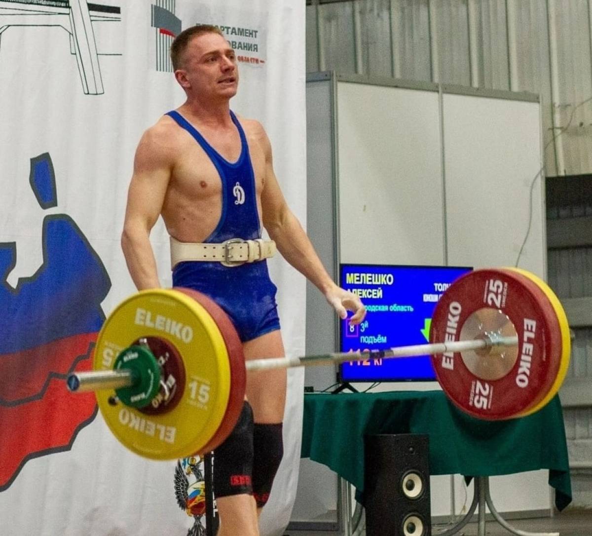 Батецкий спортсмен Алексей Мелешко стал лучшим на чемпионате Северо-Западного федерального округа по тяжёлой атлетике