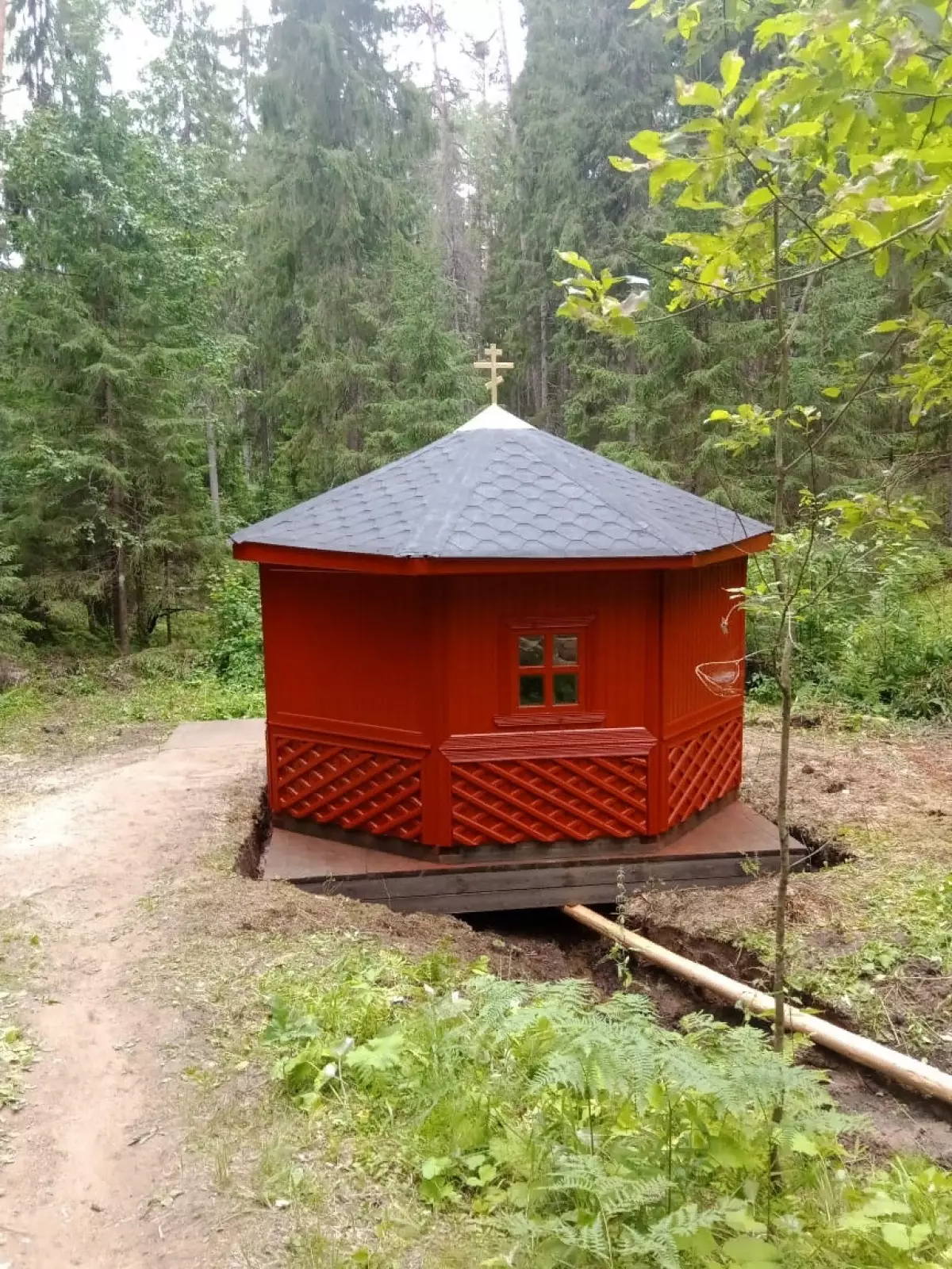 Купель на Святом источнике деревне Заборовье.