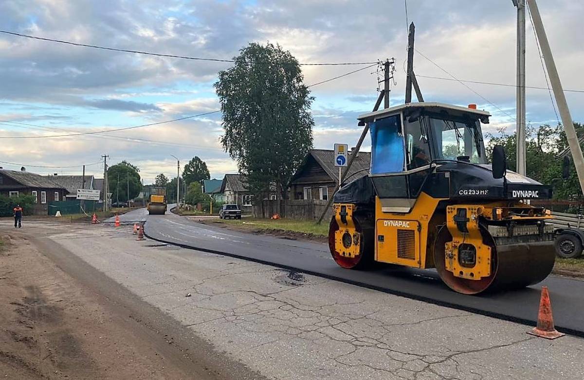 В Хвойнинском округе приступили к ремонту дорог