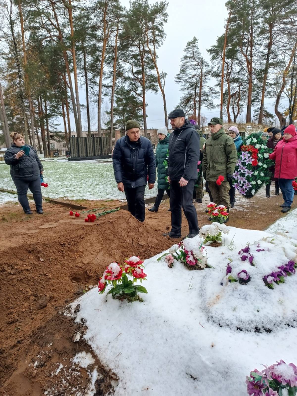 В Марёвском округе прошла церемония перезахоронения останков  погибших в годы Великой Отечественной войны при освобождению района