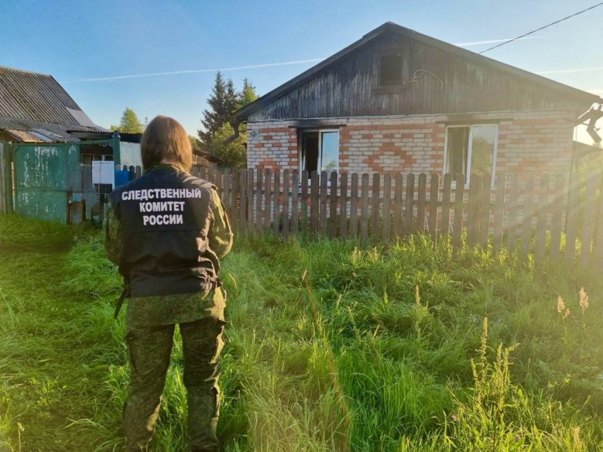 На пожаре в Крестецком округе погибла семья