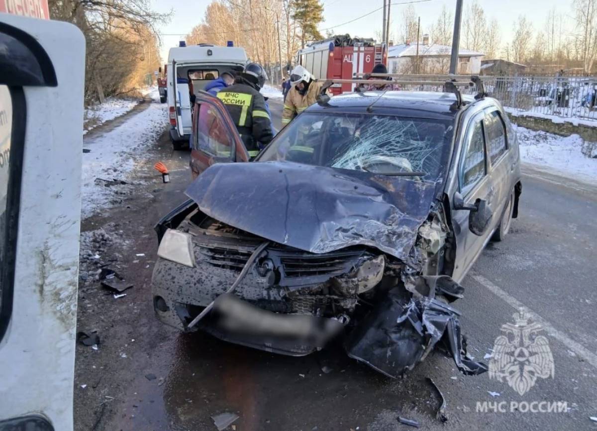 В Боровичском округе спасатели освободили зажатого в машине водителя