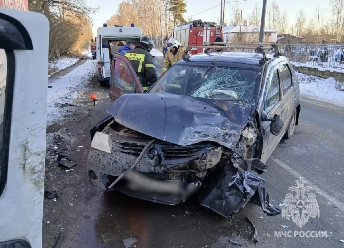 В Боровичском округе спасатели освободили зажатого в машине водителя