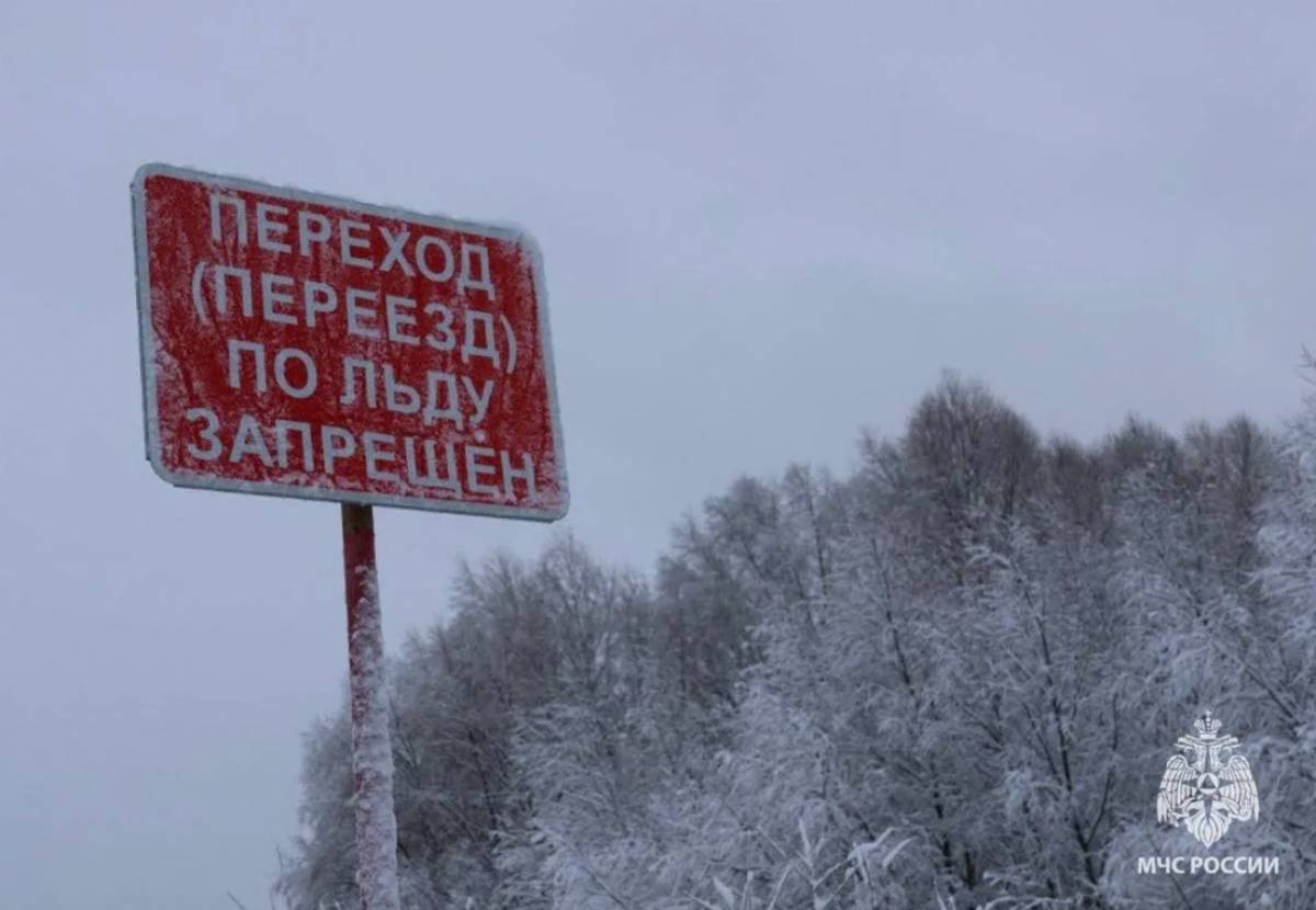 МЧС: в трёх округах Новгородской области запрещен выход на лёд