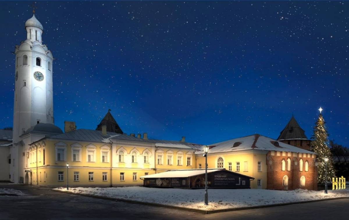 Сегодня в Новгородском кремле торжественно включат  архитектурную подсветку