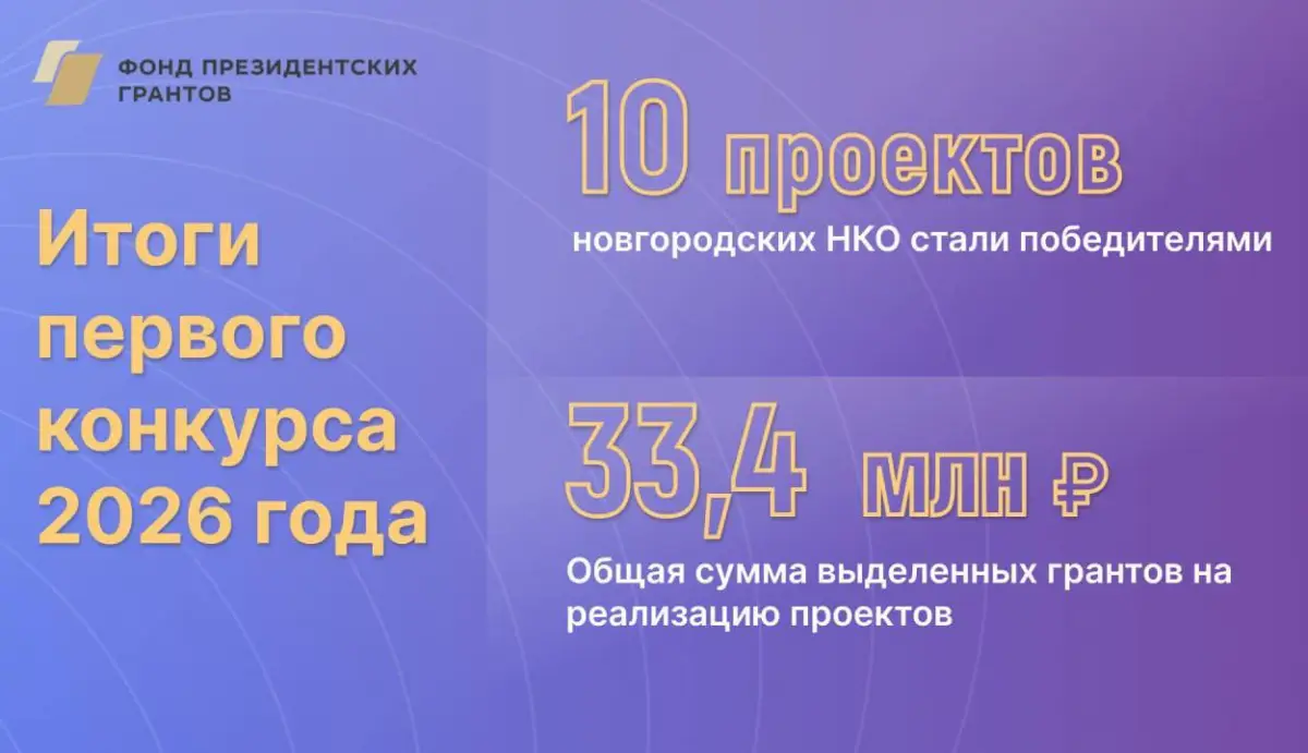 Десять новгородских НКО получат поддержку Фонда президентских грантов
