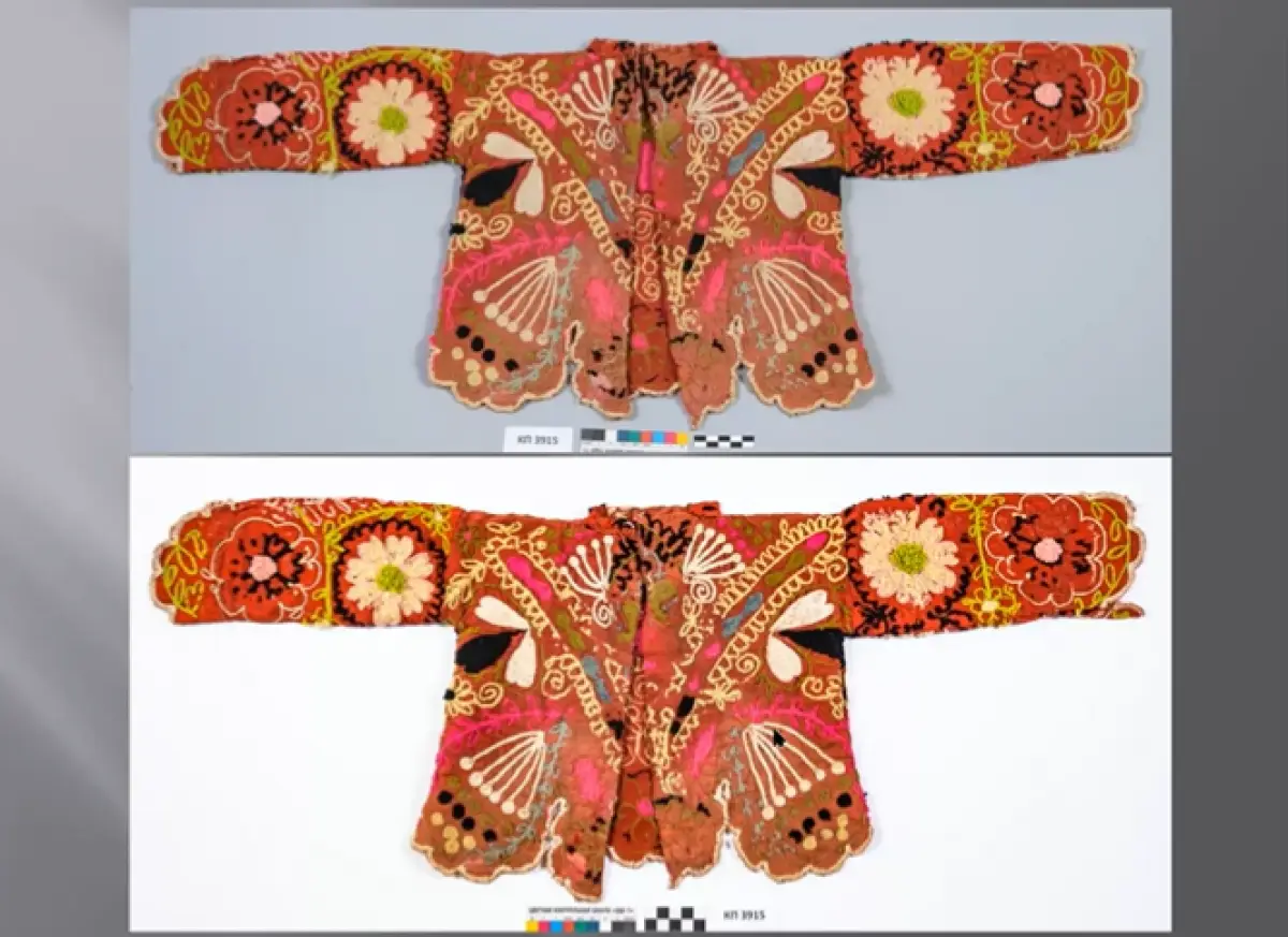 Старинную детскую кофточку из полотенец восстановили новгородские реставраторы