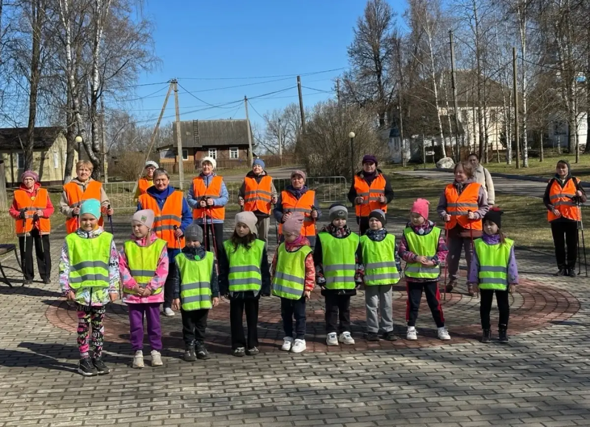 В селе Марёво к акции «10 000 шагов к жизни» присоединились дошкольники